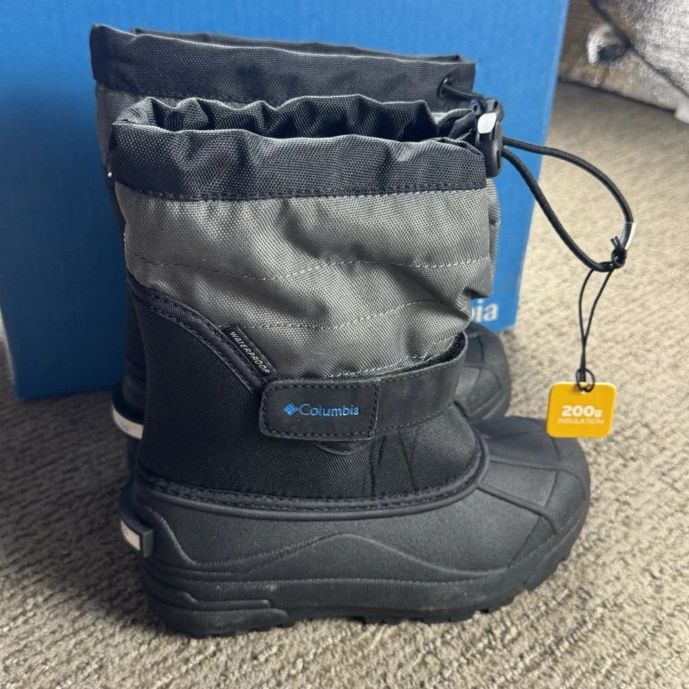 Columbia Youth 13 Powderbug Plus II Boots Winter Snow Black